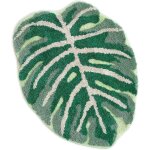 Piao monstera non slip bath mat or kitchen tufted rug plant leaf shaped kids pets floor mat carpet - ...