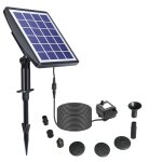 Pompe  eau solaire sans balais pour bassin, idale pour les fontaines, avec panneau solaire 9v 2, 5w ...