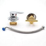 Robinet de douche deux pi�ces crea avec inverseur 2 / 3 / 4 / 5 sorties, noyau de valve en c�ramique, ...