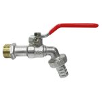 Crea - robinet de puisage � sph�re - poign�e plate - m�le 1 / 2' - raccord au nez 3 / 4