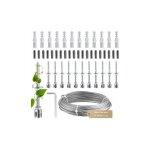 Crea - support pour plante grimpante, kit complet en inox avec support mural et corde diamètre 3mm (longueur ... Crea - support pour plante grimpante, kit complet en inox avec support mural et corde diamètre 3mm (longueur ...