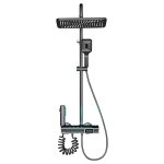 Crea - syst�me de douche avec thermostat, �cran num�rique led ensemble de douche � effet pluie ensemble ...