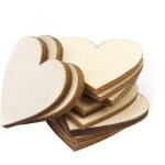 Trixes lot de 100 c?urs rustiques en copeaux de bois pour dcoration et travaux manuels - crea
