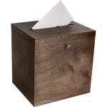 Creative deco - bo�te pour enveloppes avec cl� marron fonc� 29 x 25 x 30 cm