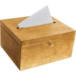 Creative deco - boîte pour enveloppes avec clé marron clair 29 x 25 x 15 cm Creative deco - boîte pour enveloppes avec clé marron clair 29 x 25 x 15 cm