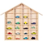 Creative deco - vitrine murale bois naturel 28 compartiments - 56 x 50 x 3, 5 cm