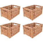 Creative home - 4x panier de rangement en osier naturel - 30 x 20 x 16 cm