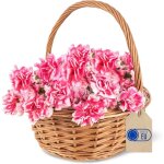 Creative home - panier de p�ques en osier tiss� � la main marron 22 x 22 x 26 cm