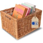 Creative home - panier de rangement en osier naturel - 40 x 30 x 24 cm