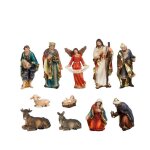 Crche colore avec 11 figurines