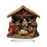 Crèche de noël lumineuse avec 7 santons résine h20cm 1 led lights & christmas Crèche de noël lumineuse avec 7 santons résine h20cm 1 led lights & christmas