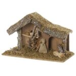 Cr�che de no�l vide - l 38. 5 cm x l 18 cm - bois - livraison gratuite