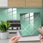 Credence adhesive pour cuisine brique palme hellgrün 10 pcs stickers muraux salle de bains cuisine carrelage ... Credence adhesive pour cuisine brique palme hellgrün 10 pcs stickers muraux salle de bains cuisine carrelage ...
