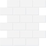 Cr�dence adh�sive pour cuisine et salle de bain, carrelage adh�sif imitation carrelage blanc, carrelage ...