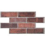 Crdence adhsive, effet carrelage mural brique rouge, x2 xl, 54. 61 x 27. 94cm smart tiles brik porto ...