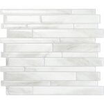 Smart tiles - crdence adhsive, effet carrelage mural cramique grise x4, 29. 34 x 24. 48cm milano massa ...