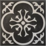 Smart tiles - crdence adhsive, effet carrelage mural noir et blanc x4, 19. 69 x 19. 69cm vintage girona ...