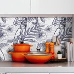 Cr�dence adh�sive gravure perroquet 100 x 40 cm