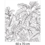 Signaletique. biz france - cr�dence cuisine adh�sive autocollante feuillages s noir et blanc - 60 x 70 ...