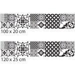 Signaletique. biz france - crdence cuisine adhsive autocollante greyblack - 100 x 20 cm