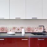 Signaletique. biz france - crdence cuisine en aluminium - pose autocollante bisknight rouge, blanc et ...