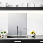 Crédence cuisine en aluminium - pose autocollante brossé gris - 60 x 70 cm ? idéal fond de hotte Crédence cuisine en aluminium - pose autocollante brossé gris - 60 x 70 cm ? idéal fond de hotte