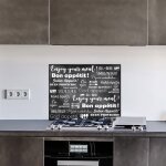 Signaletique. biz france - crdence cuisine en aluminium - pose autocollante enjoy noir et blanc bon ...