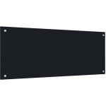 Bonnevie - crdence cuisine fond de hotte - dosseret de cuisine noir 100 x 40 cm verre tremp bv579473 ...