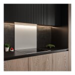 Cuisissimo - crdence cuisine fond de hotte verre brillant glassy - blanc l 60 x h 50 cm