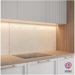 Cr�dence - fond de hotte - aurys - verre - transparent - 700600 - 6 mm - 4 trous