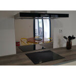 Crédence inox miroir h 60 cm x l 60 cm de 1mm Crédence inox miroir h 60 cm x l 60 cm de 1mm