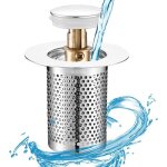 Crpine d'vier - bouchon de vidange de salle de bain - siphon  cheveux en acier inoxydable, bouchon ...