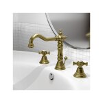 Cristina ondyna - mlangeur lavabo chambord 3 trous bec potence vieux bronze mat + vidage ch11293
