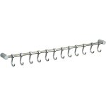 Vicmhuang - crochet barre de cuisine acier inox crochet  torchon 53cm avec 10 crochets argent