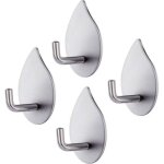Crochet adhsif, 4 pices crochet autocollant acier inox 304 patere murale impermable rsistant porte ...
