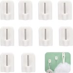 Crochets autocollants, 10 pcs crochets auto - adh�sifs en plastique, accroche rideau, crochet rideau ...