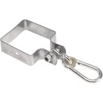 Crochet de balanoire ? avec manchette et mousqueton ? 90 x 90 mm ? charge maximale : 200 kg ? 1 pice ...