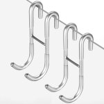 Crochets de douche verre crochet de cabine de douche lot de 2 avec couvercle en silicone crochet porte ...