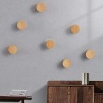 Rhg crochet mural bois porte manteau rond, pat�re bois 5 pi�ces naturel crochet � manteau vintage d�coratif ...