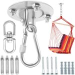 Crochet de plafond lourds 400 kg capacit� 360 � rotation, acier inoxydable crochet hamac suspension kit, ...