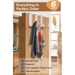 Crochet porte, 6 pi�ces porte manteau pour porte acier inox patere porte pour porte standart, tiroir, ...