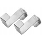 Crochet de porte d'armoire simple 2 pices acier argent 3, 5 cm