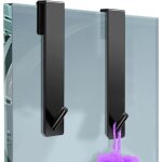 Crochets de porte de douche, 2 pcs crochet douche inox, crochet mural cabine de douche, crochet douche ...