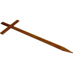 Croix funéraire en bois de pin, 145 cm, pour extérieur ? résistante aux intempéries, facile à monter Croix funéraire en bois de pin, 145 cm, pour extérieur ? résistante aux intempéries, facile à monter