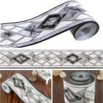 Csparkv 1 tome frise de papier peint lgante - pour cuisine, salon, salle de bains - noir et blanc, ...