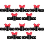 Csparkv - 10 pices vanne capillaire droite vanne d'arrosage valve d'irrigation en plastique tuyau accessoires ...