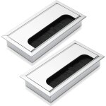 Lot de 2 passe cable bureau 160 x 80 mm ? passages de cache cable bureau - en aluminium, organisateur ...