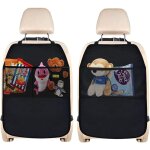 Csparkv - 2 pice organiseur siege enfant, universel protections de siges arrire voiture avec 2 poches ...