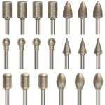 Csparkv 20 pcs ensemble de fraises rotatives diamant, jeu de mches de gravure avec tige de 3 mm (1 / ...