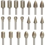 Csparkv 20 pcs ensemble de fraises rotatives diamant, jeu de mches de gravure avec tige de 3 mm (1 / ...